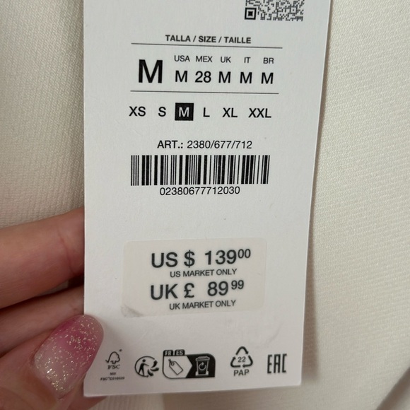 Zara ZW COLLECTION DOUBLE BREASTED JACKET size M NWT - Picture 8 of 13